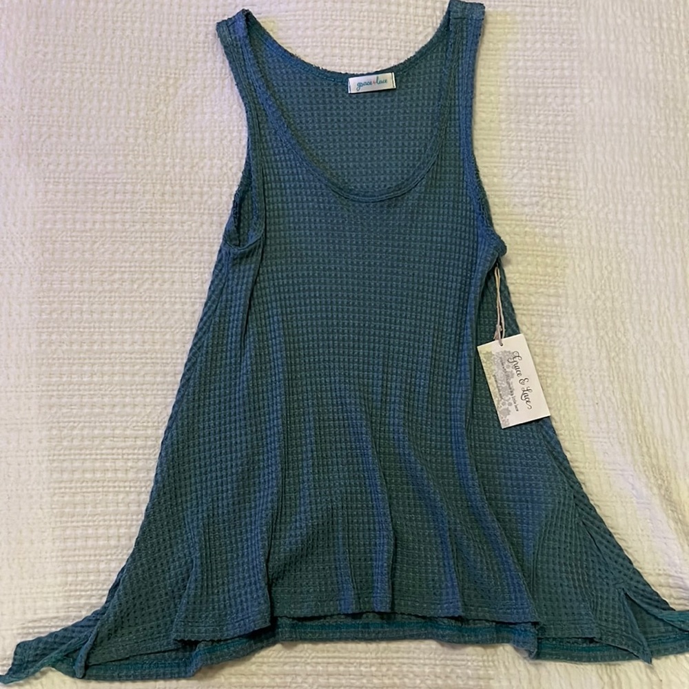 NWT Grace & Lace waffle knit tank